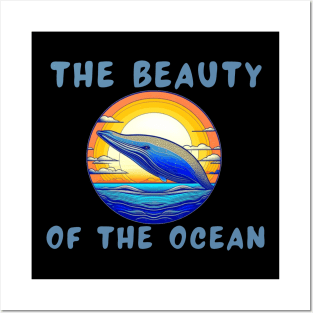 The beauty of the ocean whale Posters and Art